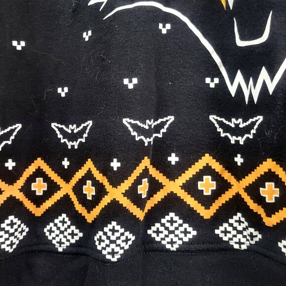 Junior Black Halloween Sweatshirt Kitty Cat‎ Sweat Shirt XXXL (21) - Picture 4 of 8